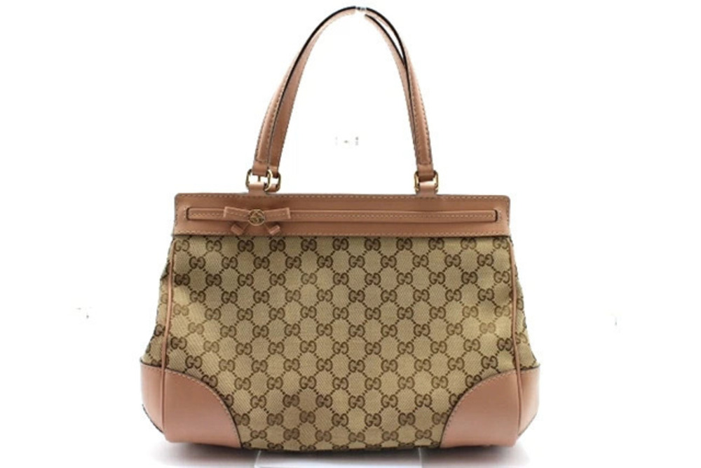 Gucci Bag Handbag GG Canvas Calfskin